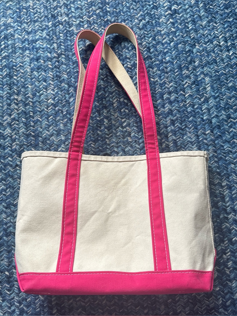 Llbean boat and tote medium open hot pink